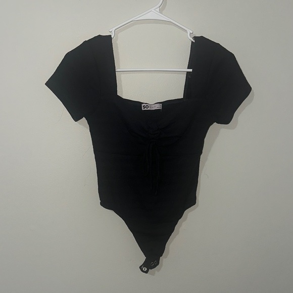 SO Black Short Sleeve Bodysuit - Picture 1 of 3